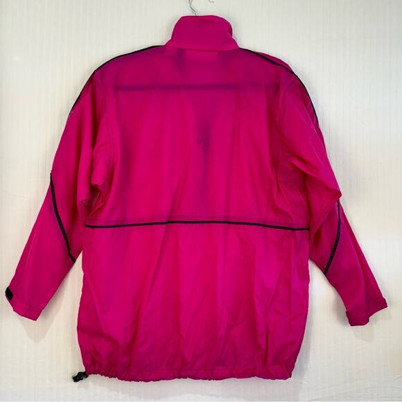 Pacer Vintage Nylon Neon Pink Windbreaker Pullover Jacket Women’s Medium Anorak - Picture 7 of 7